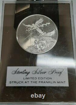 1973 Franklin Mint Birth of Christ Proof Sterling Silver Medal in Holder