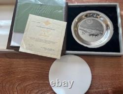 1973 Franklin Mint James Wyeth'Winter Fox' Sterling Silver Collectors Plate