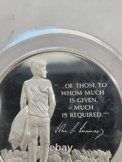 1973 Franklin Mint John F Kennedy Memorial Medal Sterling Silver Proof