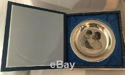 1973 Franklin Mint Mother & Child Irene Spencer Mothers Day 8 plate. 925 Silver