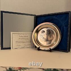 1973 Franklin Mint Mother & Child Sterling Silver 8 Plate Mothers Day W Box COA