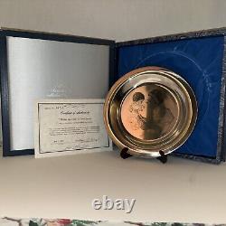 1973 Franklin Mint Mother & Child Sterling Silver 8 Plate Mothers Day W Box COA