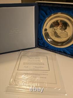 1973 Franklin Mint Mother and Child Sterling Silver Plate by Irene Spencer