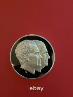 1973 Franklin Mint Nixon Agnew Inaugural Sterling Silver Medal 198 Gram