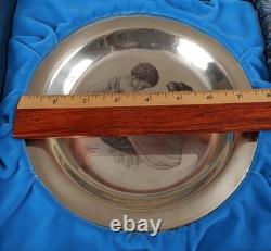 1973 Franklin Mint Solid Sterling Silver Collector Plate Mother And Child 210g