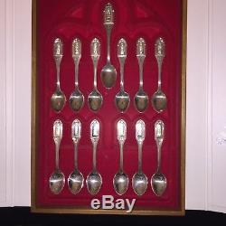 1973 Franklin Mint Sterling Silver Apostle Spoon Set