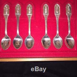 1973 Franklin Mint Sterling Silver Apostle Spoon Set