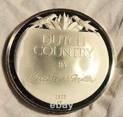 1973 Franklin Mint Sterling Silver Dutch Country By Vincent H. Miller Medal Coin