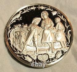 1973 Franklin Mint Sterling Silver Dutch Country By Vincent H. Miller Medal Coin