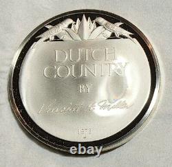 1973 Franklin Mint Sterling Silver Dutch Country By Vincent H. Miller Medal Coin