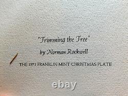 1973 Franklin Mint Sterling Silver Norman Rockwell Plate/Trimming The Tree/ Nice