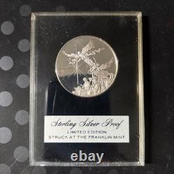 1973 Franklin Mint Sterling Silver Proof Nativity Medal Star of Bethlehem Jesus
