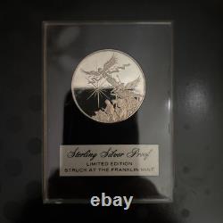 1973 Franklin Mint Sterling Silver Proof Nativity Medal Star of Bethlehem Jesus