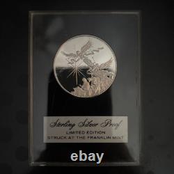 1973 Franklin Mint Sterling Silver Proof Nativity Medal Star of Bethlehem Jesus