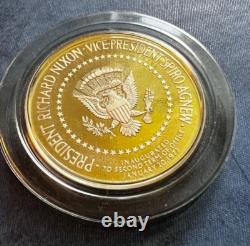 1973 Inaugural Medal Richard Nixon / Spiro Agnew Sterling Silver Franklin Mint