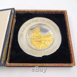1973 JEFFERSON Bicentennial Commemorative STERLING SILVER Plate Franklin Mint