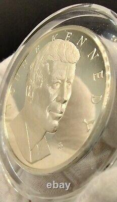 1973 John F. Kennedy Franklin Mint 1000 Grain, Proof Sterling Silver Medal COA