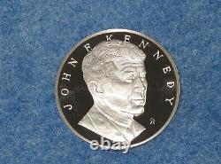 1973 John F. Kennedy Proof Franklin Mint 2 Ounce Sterling Silver Medal E1732