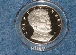 1973 John F. Kennedy Proof Franklin Mint 2 Ounce Sterling Silver Medal E1732