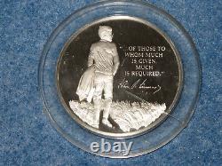 1973 John F. Kennedy Proof Franklin Mint 2 Ounce Sterling Silver Medal E1732