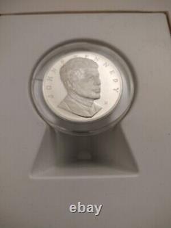 1973 John F. Kennedy Proof Franklin Mint 2 Ounce Sterling Silver With Box