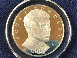 1973 John F. Kennedy Proof Franklin Mint Proof Sterling Silver Medal E0839