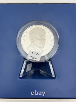 1973 John F. Kennedy Sterling Silver Memorial Medal Franklin Mint Item #382