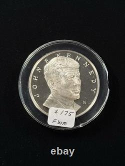 1973 John F. Kennedy Sterling Silver Memorial Medal Franklin Mint Item #382