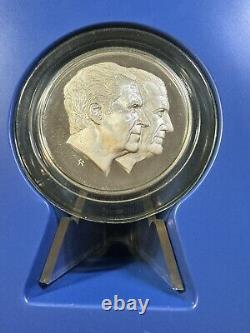 1973 Large Sterling Silver Nixon Agnew Inauguration Medal by Franklin Mint