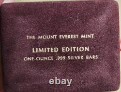 1973 Mount Everest Mint Three Thanksgiving Blessings 3.23 oz Silver Set