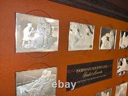 1973 Norman Rockwell Sterling Silver. 925 Fondest Memories Silver Bar Set MINT