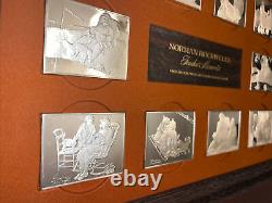 1973 Norman Rockwell Sterling Silver. 925 Fondest Memories Silver Bar Set MINT