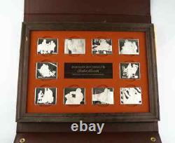 1973 Norman Rockwell Sterling Silver Fondest Memories Silver Bar Set