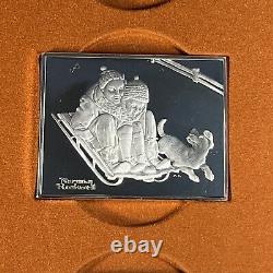 1973 Norman Rockwell Sterling Silver Fondest Memories Silver Bar Set