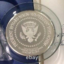 1973 PROOF Sterling Silver Inaugural Medal Nixon Agnew WITH BOX 6.3.925 ToZ