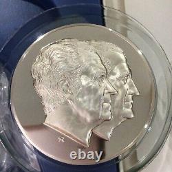 1973 PROOF Sterling Silver Inaugural Medal Nixon Agnew WITH BOX 6.3.925 ToZ