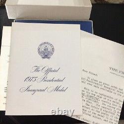 1973 PROOF Sterling Silver Inaugural Medal Nixon Agnew WITH BOX 6.3.925 ToZ