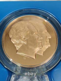 1973 Proof Inaugural Medals Sterling Silver And Bronze Franklin Mint