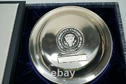 1973 Richard Nixon Agnew Official Inaugural Sterling Silver 7-3/4 Plate