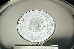 1973 Richard Nixon Agnew Official Inaugural Sterling Silver 7-3/4 Plate