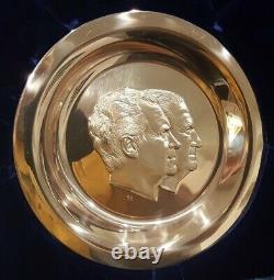 1973 Richard Nixon Agnew Official Inaugural Sterling Silver 8 Plate