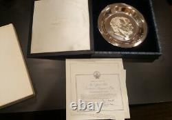 1973 Richard Nixon Agnew Official Inaugural Sterling Silver 8 Plate