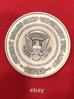 1973 Richard Nixon Spiro Agnew Inaugural Medal Sterling Silver 925 Franklin Mint