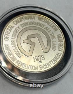 1973 Silver Official California American Revolution Commemorative State Medal #1