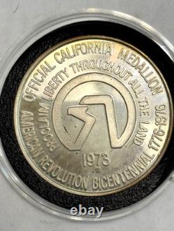 1973 Silver Official California American Revolution Commemorative State Medal #1