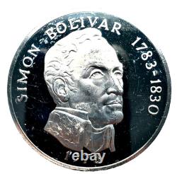 1973 Sterling Silver Proof 20 Balboas Panama 3.85 ASW Franklin Mint Coin