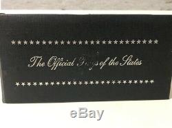 1973 THE FRANKLIN MINT FLAGS OF THE STATES STERLING SILVER INGOTS (50) WithBOX