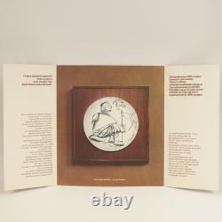 1973 The Franklin Mint Giacomo Manzù Sterling Silver Pastoral Relief Plaque