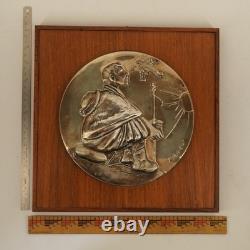 1973 The Franklin Mint Giacomo Manzù Sterling Silver Pastoral Relief Plaque