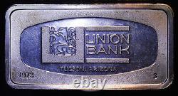 1973 Union Bank Tucson Arizona Franklin Mint 2oz Sterling Silver art bar C3181